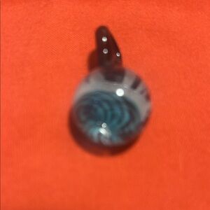 Blue and Black Swirl Glass Pendant